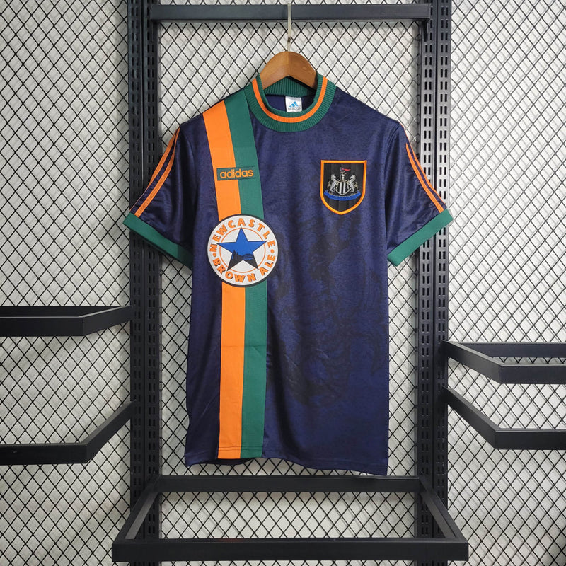 Camisa II Newcastle Retrô | 97/98 Adidas - Azul Verde e Amarela