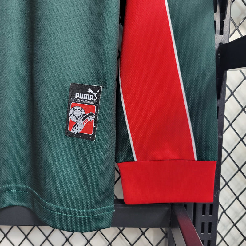 Camisa I Marrocos Retrô | 1998 Puma - Verde e Vermelha - Manga Longa