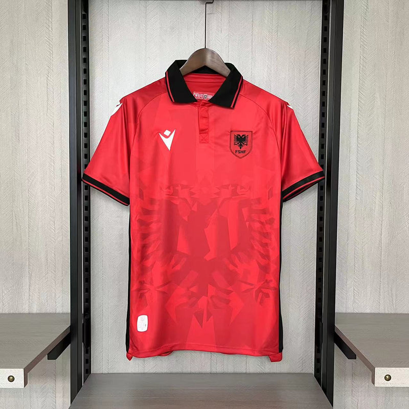 Camisa I Albânia | 23/24 Torcedor Macron - Vermelha