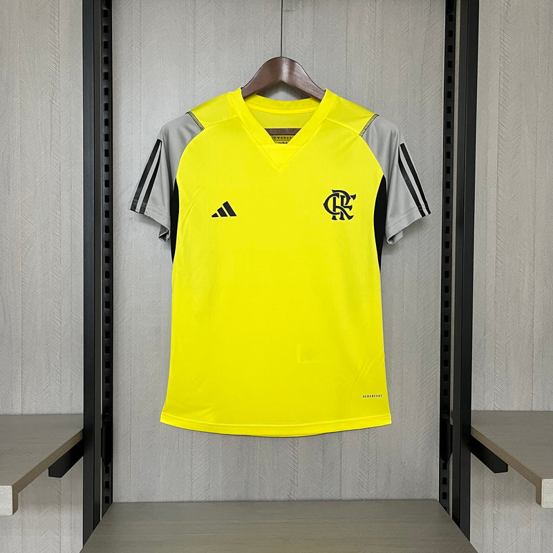 Camisa de Treino Flamengo | 24/25 Torcedor Adidas - Amarela e Cinza - Feminina