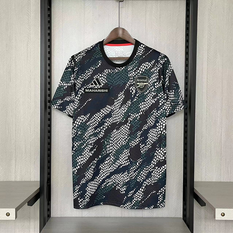 Camisa Pré Jogo Arsenal | 23/24 Torcedor Adidas - Preta e Branca