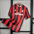 Camisa I Milan Retrô | 88/89 Kappa - Vermelha e Preta