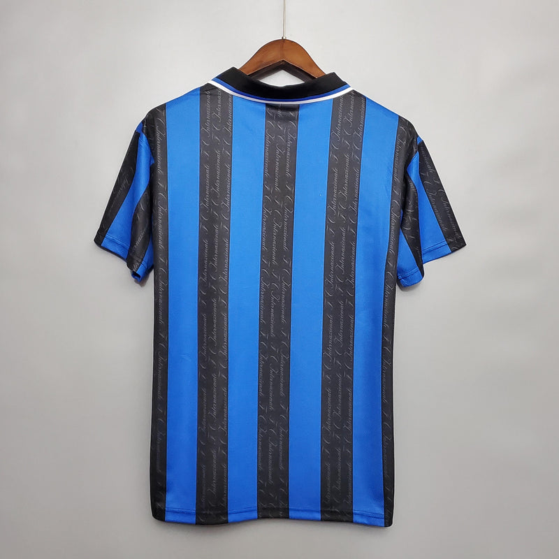 Camisa I Inter de Milão Retrô | 97/98 Umbro - Azul e Preta