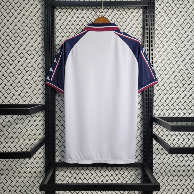 Camisa II Manchester City Retrô | 97/98 Kappa - Branca Azul e Vermelha