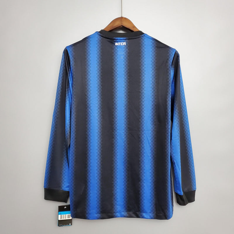 Camisa I Inter de Milão Retrô | 10/11 Torcedor Nike - Azul e Preta - Manga Longa