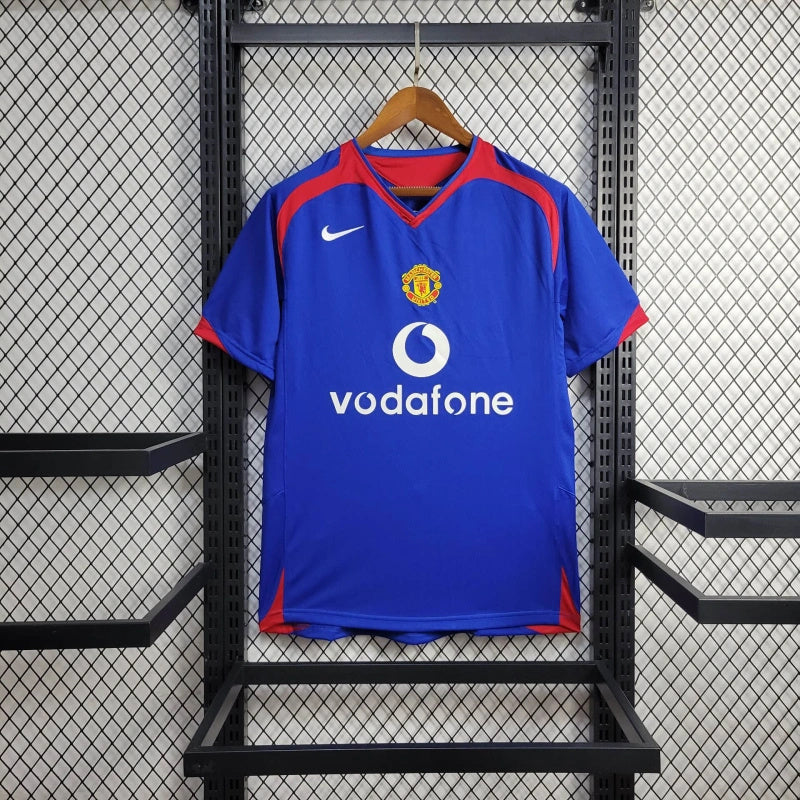 Camisa II Manchester United Retrô | 05/06 Nike - Azul e Vermelha