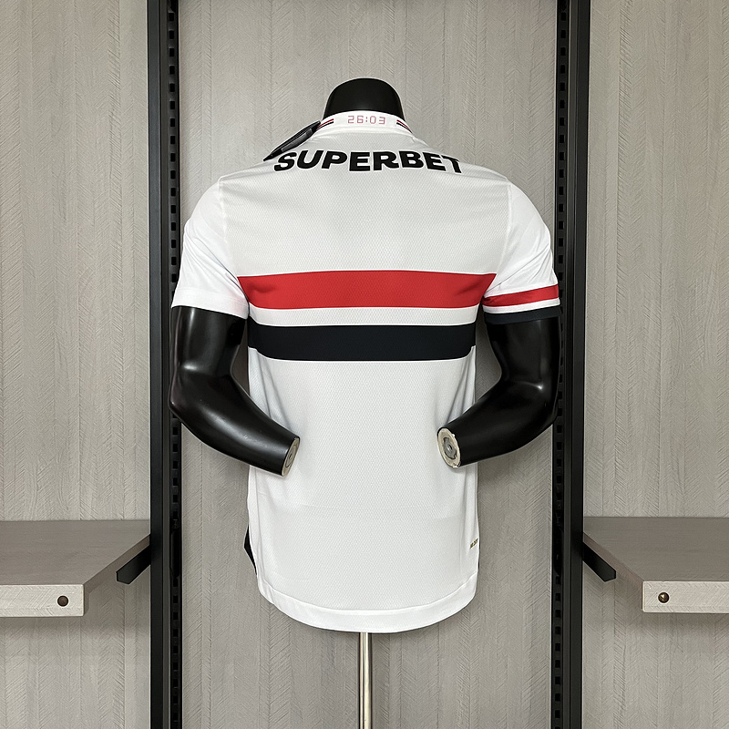 Camisa I São Paulo | 25/26 Modelo Jogador New Balance - Branca (Patrocínios)