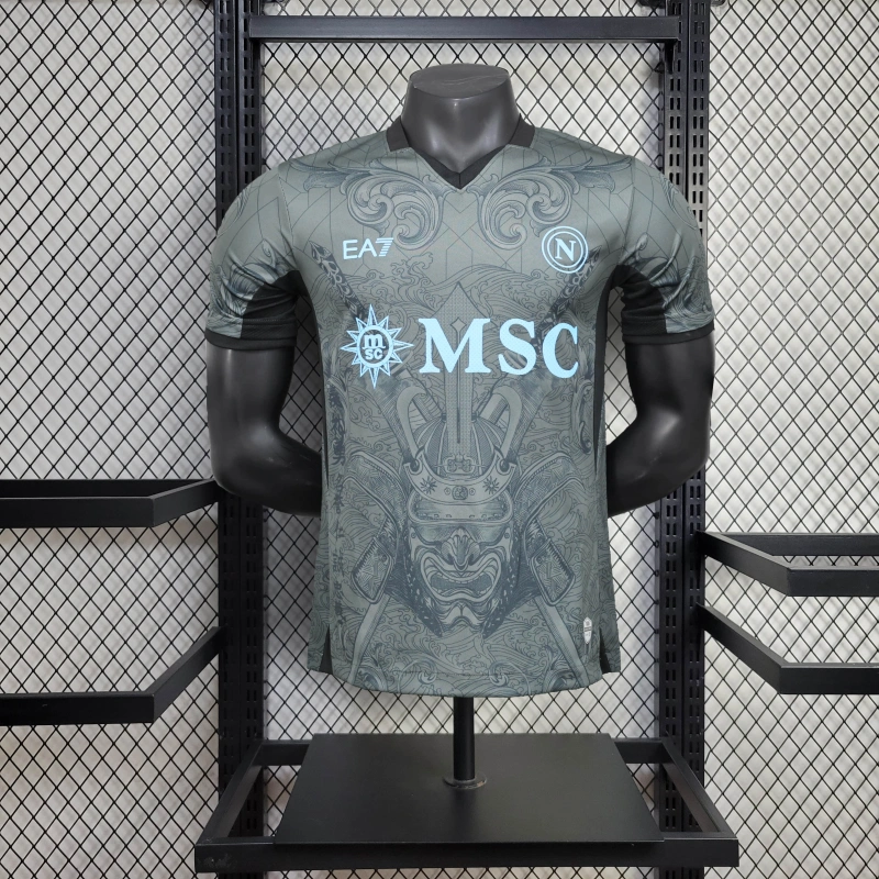 Camisa III Napoli | 24/25 Modelo Jogador EA7 - Cinza e Azul
