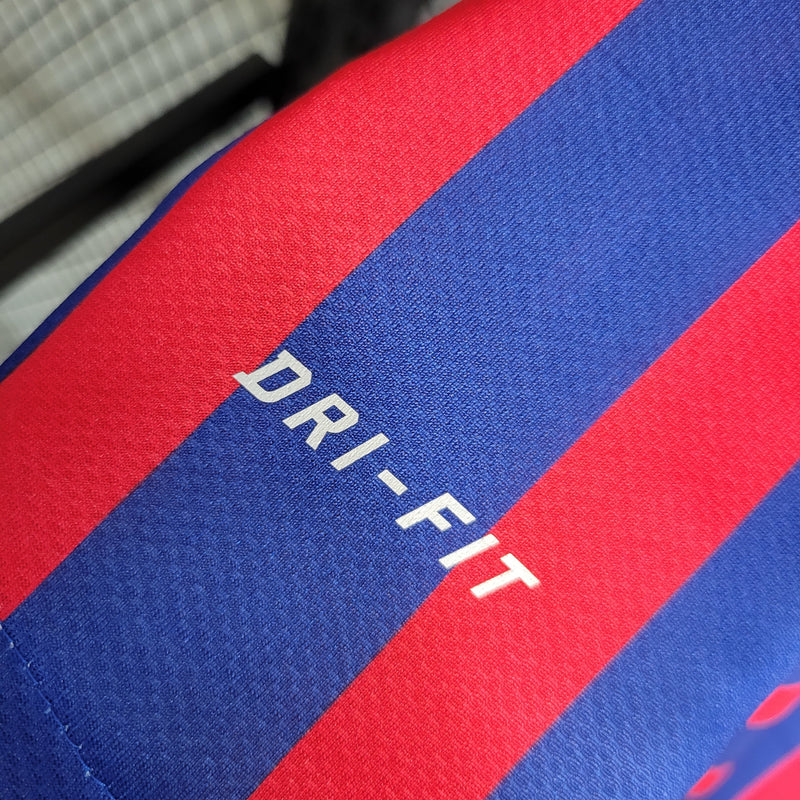 Camisa I Barcelona Retrô | 11/12 Nike - Vermelha e Azul