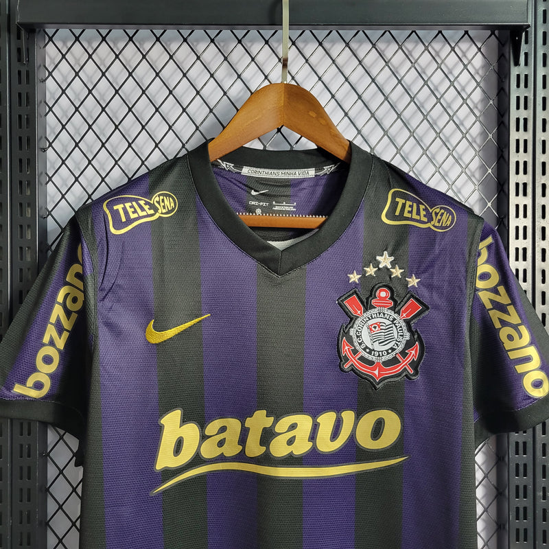 Camisa III Corinthians Retrô | 09/10 Nike - Preta e Roxa