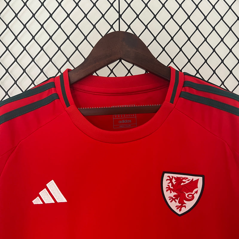 Camisa I País de Gales | 2024 Torcedor Adidas - Vermelha
