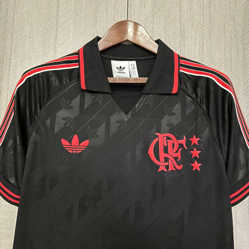 Camisa LFSTLR Flamengo | 25/26 Torcedor Adidas - Preta e Vermelha