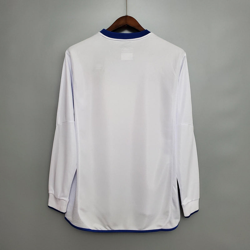 Camisa II Chelsea Retrô | 03/05 Torcedor Umbro - Branca e Azul - Manga Longa