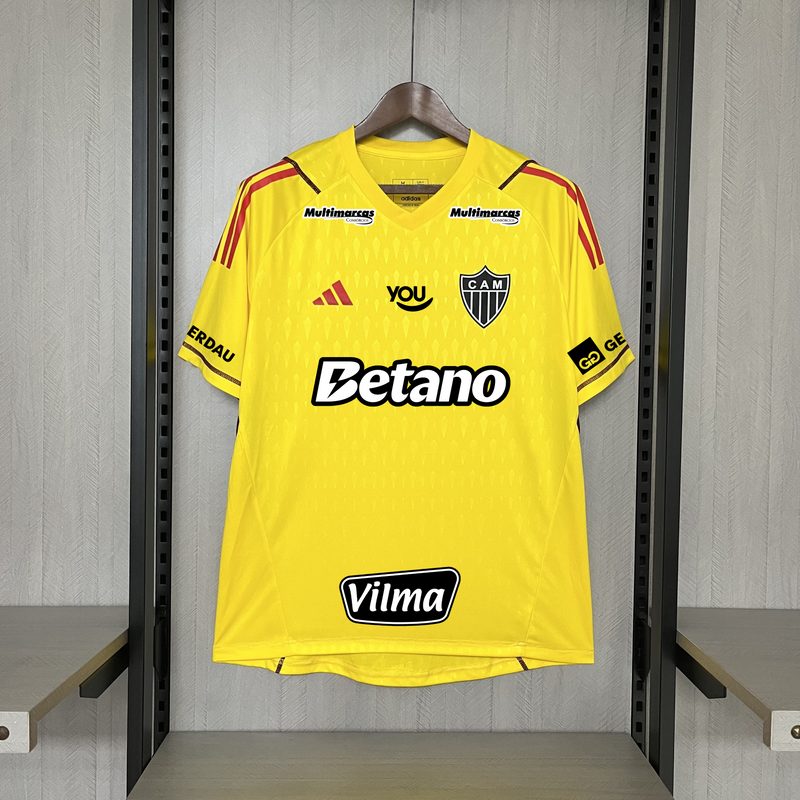 Camisa Goleiro Clube Atlético Mineiro | 24/25 Torcedor Adidas - Amarela (Patrocinios)