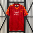 Camisa I Roma Retrô | 95/96 Asics - Vermelha e Laranja