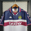 Camisa II Manchester City Retrô | 97/98 Kappa - Branca Azul e Vermelha