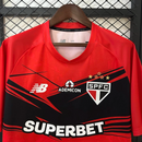 Camisa III Goleiro São Paulo | 25/26 Torcedor New Balance - Vermelha Preta e Branca