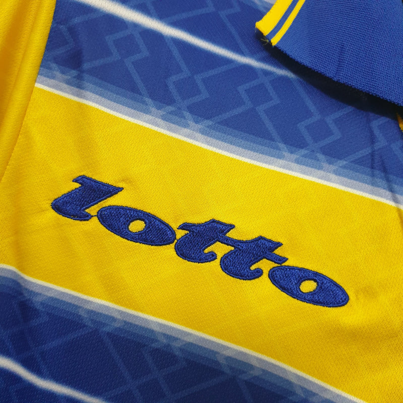 Camisa I Parma Retrô | 98/99 Lotto - Azul e Amarela