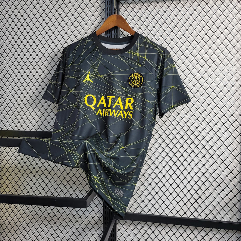 Camisa IV PSG | 22/23 Torcedor Jordan - Preta e Amarela