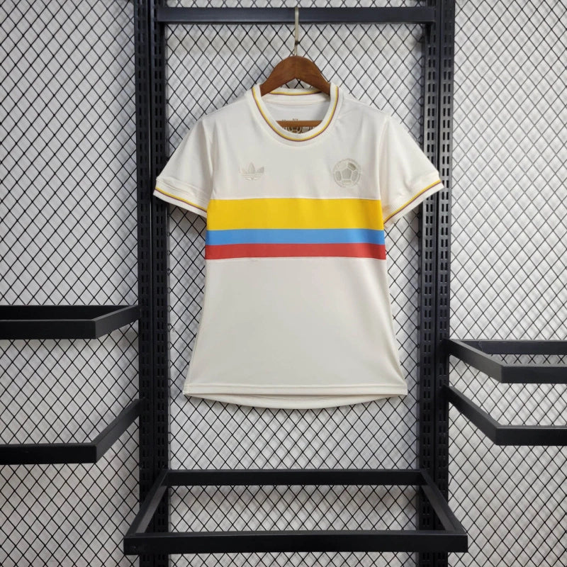 Camisa Centenário Colômbia | 2024 Torcedor Adidas - Bege - Feminina
