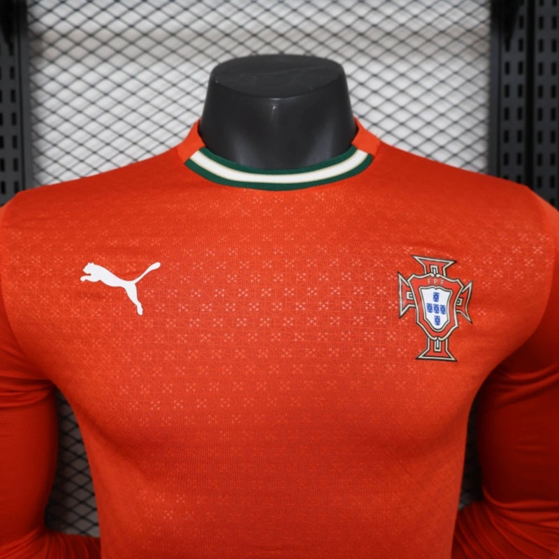 Camisa I Portugal | 2025 Modelo Jogador Nike - Vermelha (Manga Longa)