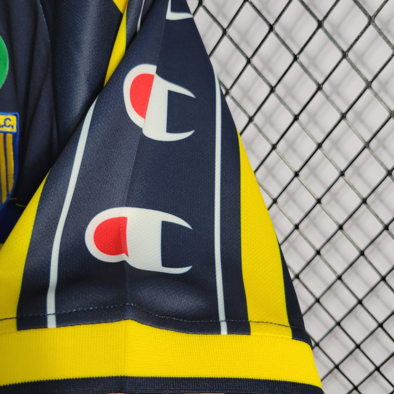 Camisa III Parma Retrô | 99/00 Champion - Azul e Amarela