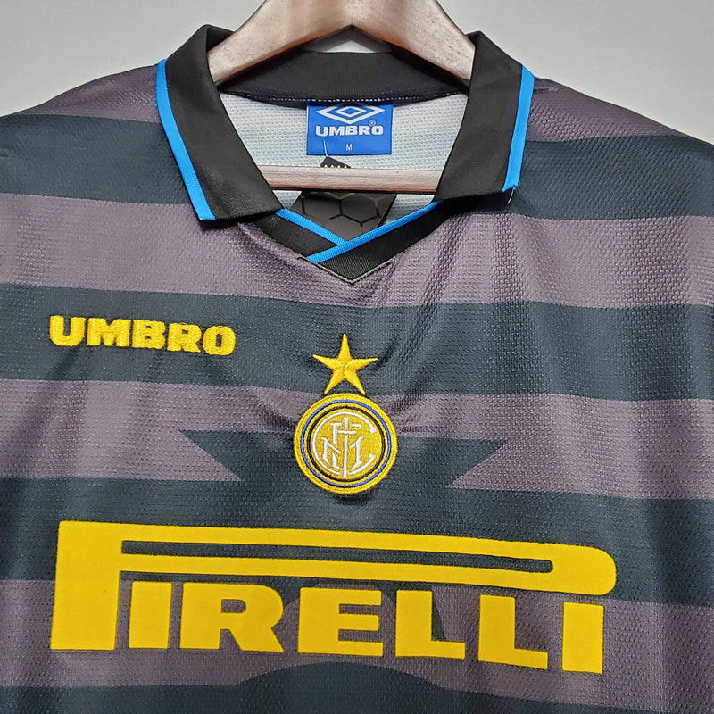 Camisa III Inter de Milão Retrô | 97/98 Torcedor Umbro - Preta