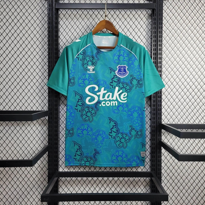 Camisa Pré Jogo Everton | 23/24 Torcedor Hummel - Verde e Azul