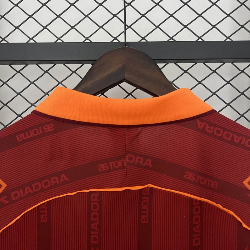 Camisa I Roma Retrô | 99/00 Diadora - Vermelha e Laranja