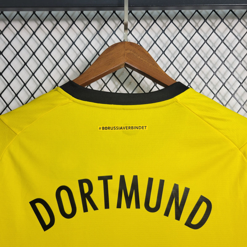 Camisa I Borussia Dortmund | 23/24 Torcedor Puma - Amarela e Preta - Manga Longa