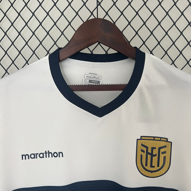 Camisa II Equador | 2024 Torcedor Marathon - Branca e Azul