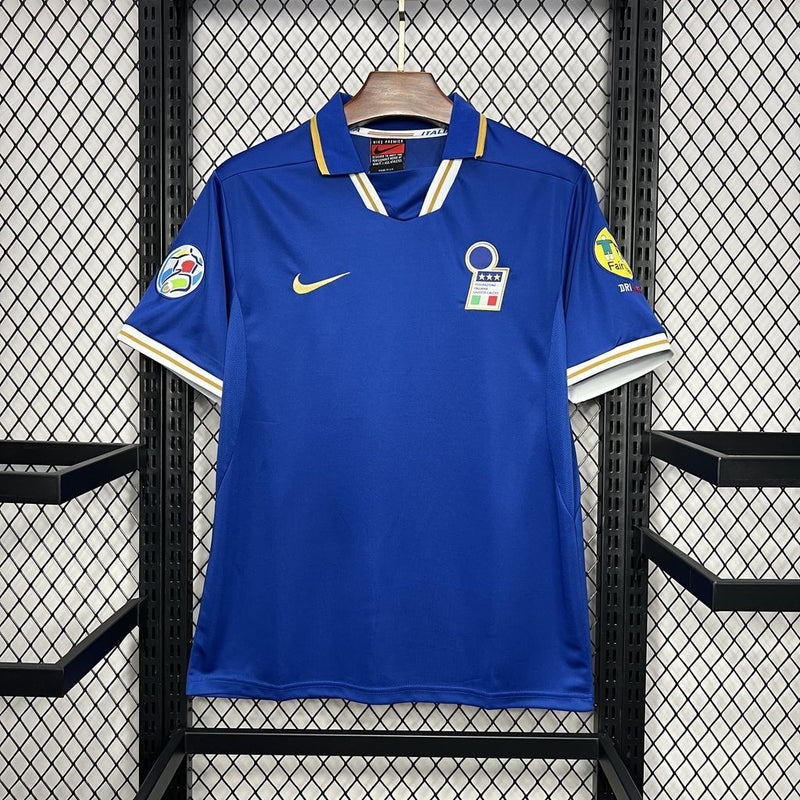 Camisa I Itália Retrô | 1996 Nike - Azul