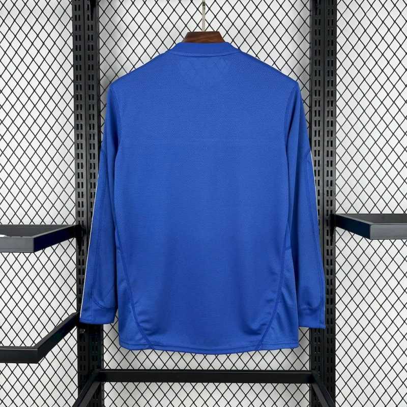 Camisa I Chelsea Retrô | 09/10 Adidas - Azul e Branca - Manga Longa