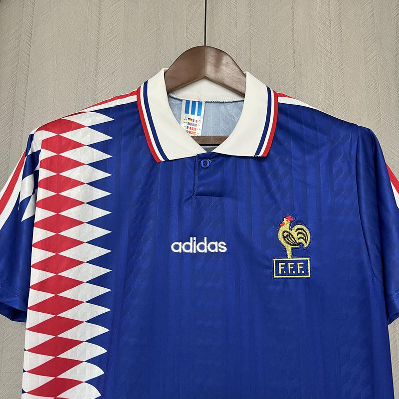 Camisa I França Retrô | 94/95 Torcedor Adidas - Azul