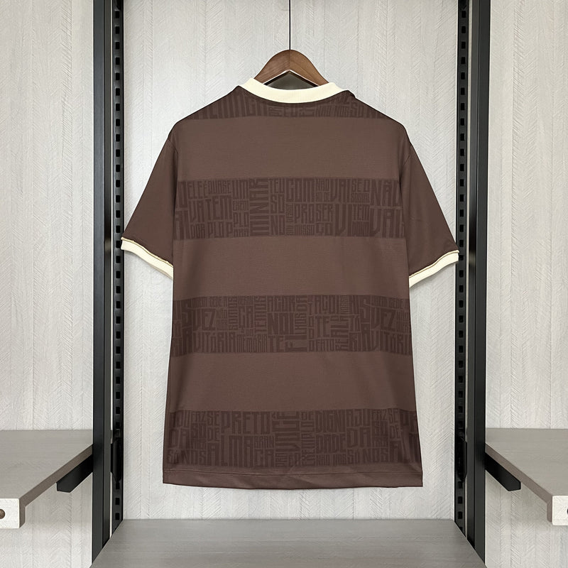 Camisa Flamengo Identidade | 24/25 Torcedor Braziline - Marrom (Patrocinios)