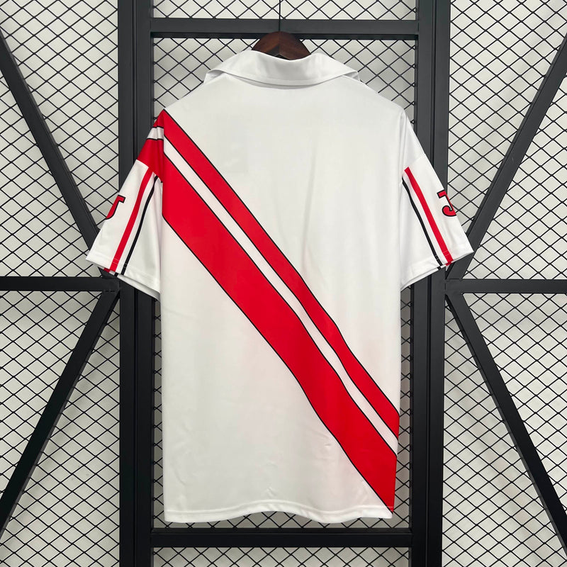 Camisa I Rayo Vallecano Retrô | 97/98 Joma - Branca e Vermelha