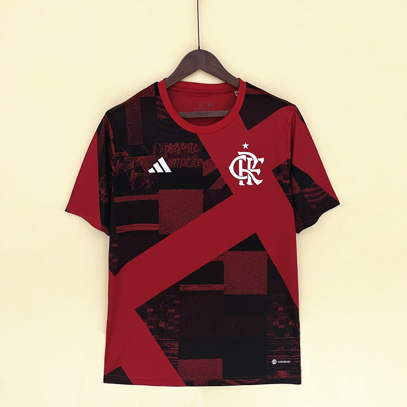 Camisa de Treino Flamengo | 23/24 Torcedor Adidas - Vermelha e Preta