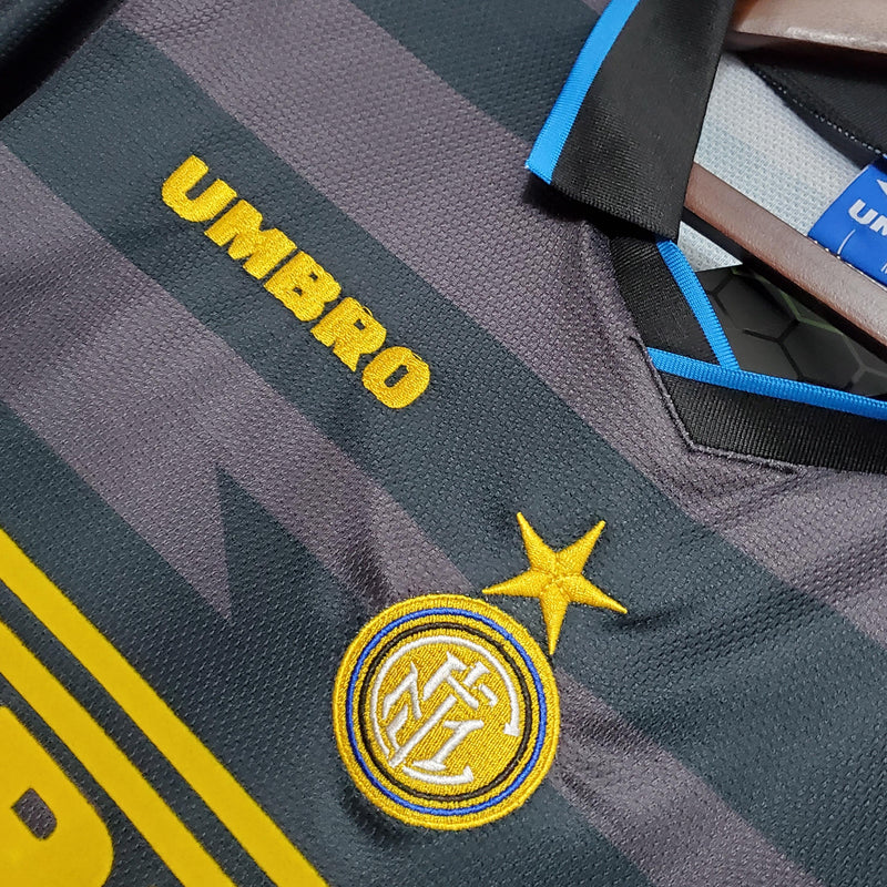 Camisa III Inter de Milão Retrô | 97/98 Torcedor Umbro - Preta