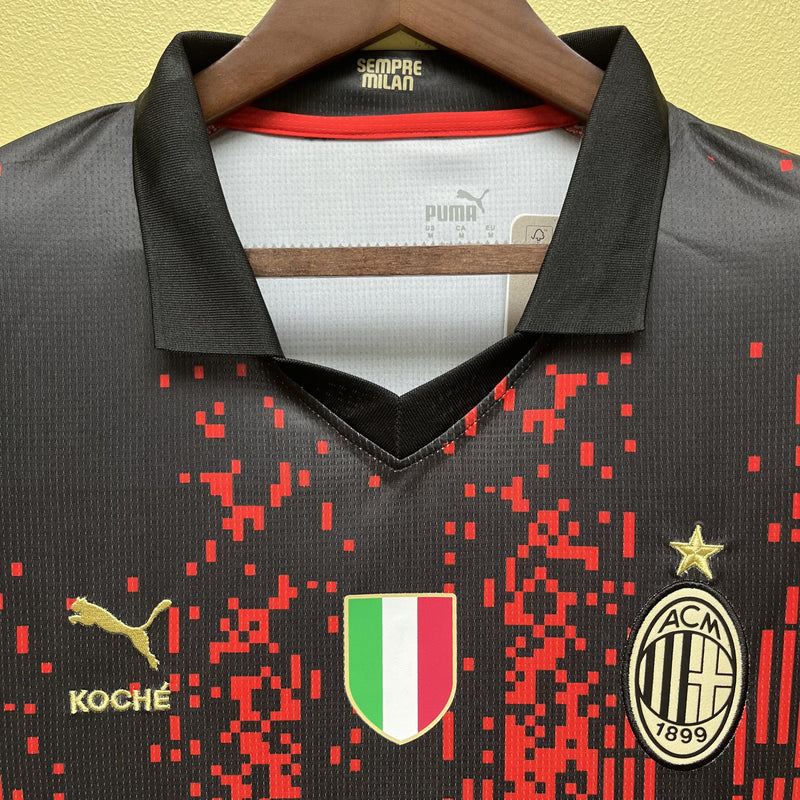 Camisa IV Milan | 23/24 Torcedor Puma - Preta e Vermelha