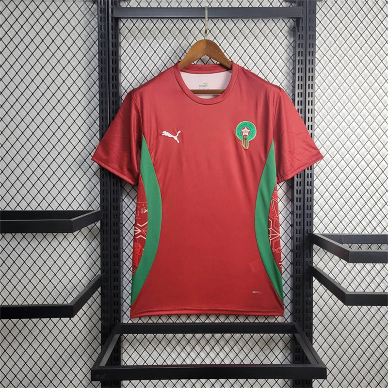 Camisa Pré Jogo Marrocos | 24/25 Torcedor Puma - Vermelha e Verde