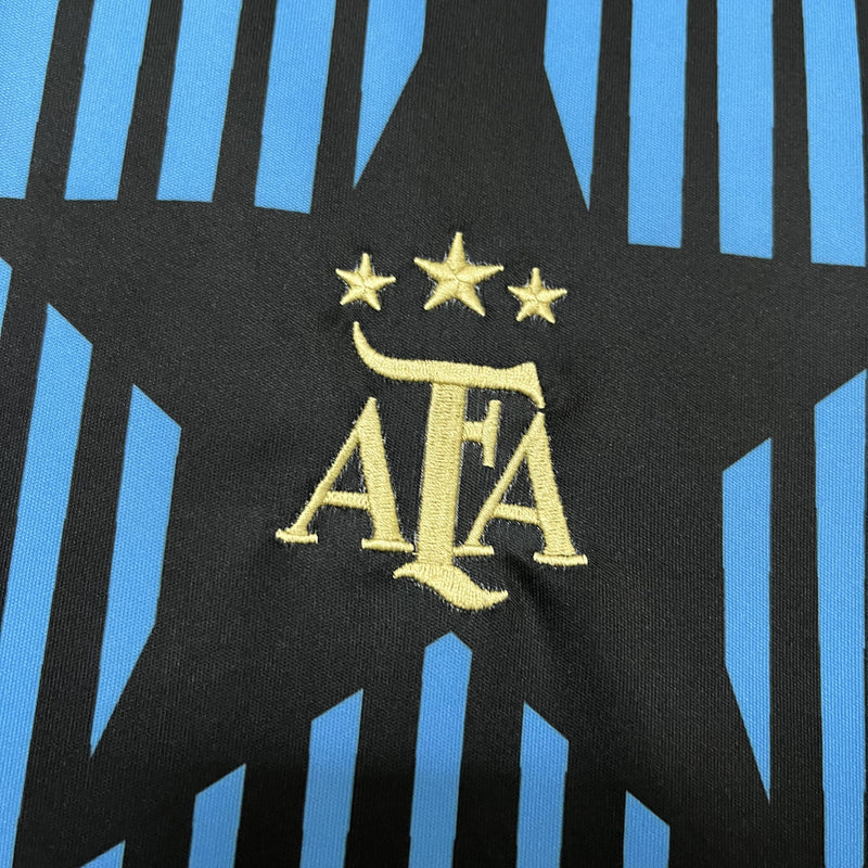Camisa Pré Jogo Argentina | 24/25 Torcedor Adidas - Preta e Azul