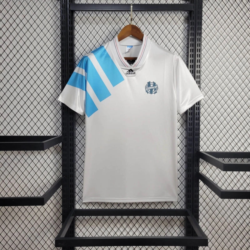 Camisa I Olympique de Marseille Retrô | 1993 Adidas- Branca e Azul