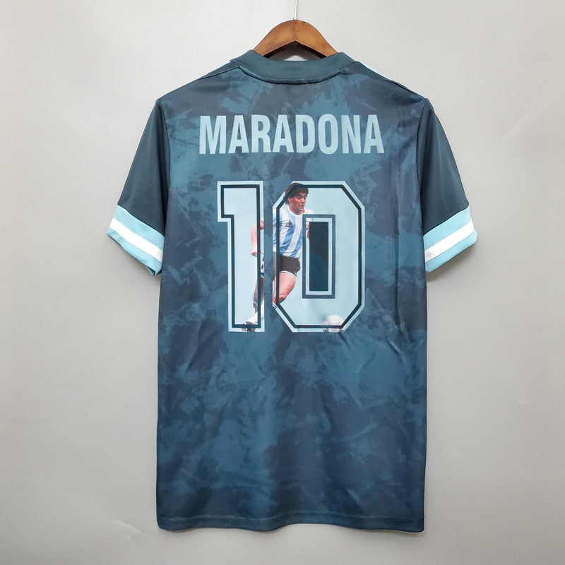 Camisa Comemorativa Maradona Argentina | 20/21 Torcedor Adidas - Azul Escura