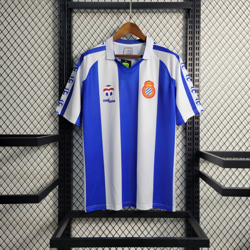Camisa I Espanyol Retrô | 84/89 Torcedor Massana - Branca e Azul