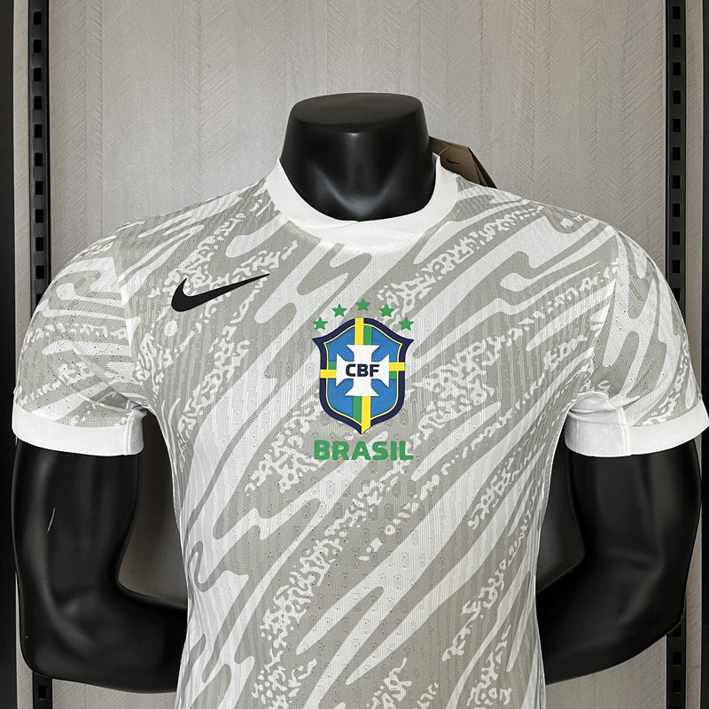 Camisa de Goleiro Brasil | 2024 Modelo Jogador Nike - Branca e Cinza