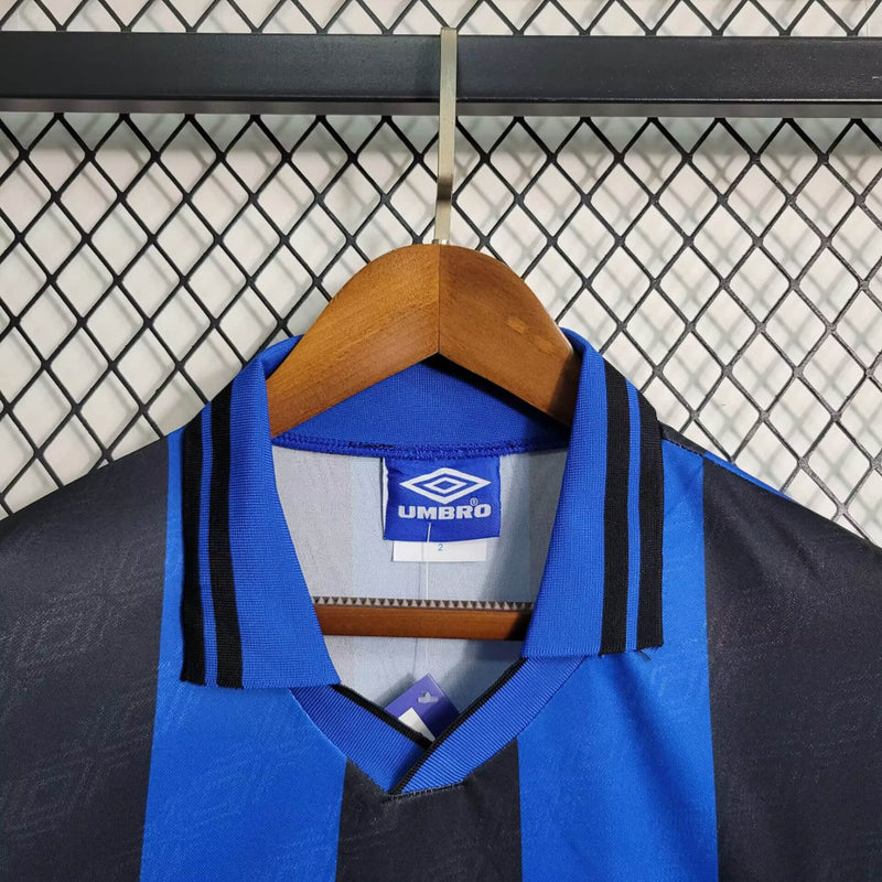 Camisa I Inter de Milão Retrô | 95/96 Umbro - Azul e Preta
