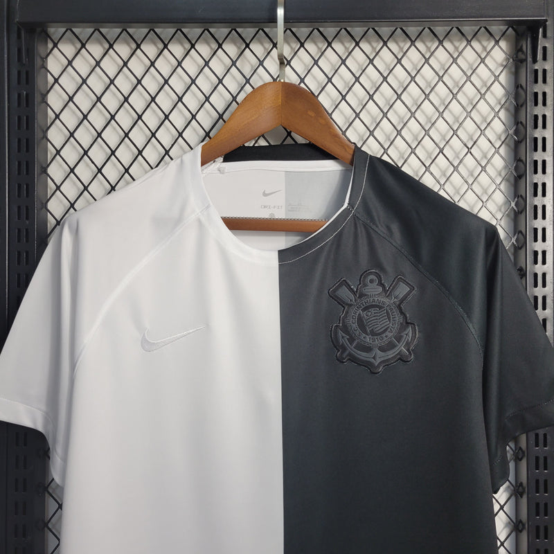 Camisa Pré Jogo Corinthians | 23/24 Torcedor Nike - Preta e Branca
