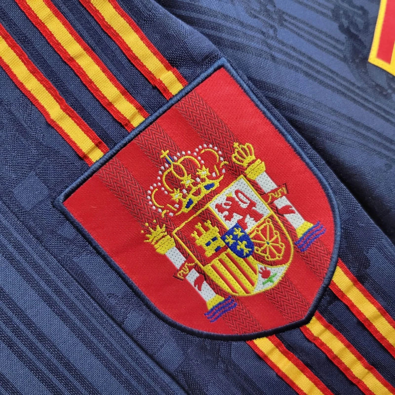 Camisa II Espanha Retrô | 1996 Adidas - Azul, Vermelha e Amarela