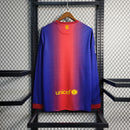 Camisa I Barcelona Retrô | 12/13 Nike - Azul e Vermelha - Manga Longa