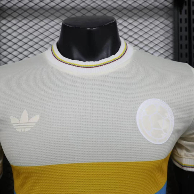 Camisa Edição Centenário Colômbia | 2024 Modelo Jogador Adidas - Bege